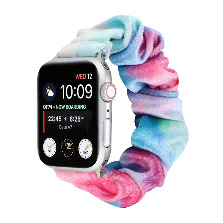 Bracelet de rechange pour anneau de cheveux en flanelle, For Apple Watch Ultra 49mm / Series 8&7 45mm / SE 2&6&SE&5&4 44mm / 3&2&1 42mm, For Apple Watch Series 7 45mm / 6 & SE & 5 & 4 44mm / 3 & 2 & 1 42mm                                               ...