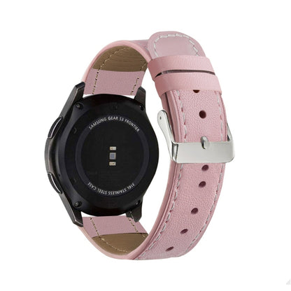 Bracelet de montre de remplacement en cuir véritable à queue ronde, For Samsung Galaxy Watch 3 41mm, For Samsung Galaxy Watch 3 45mm, For Samsung Galaxy Watch 42mm, For Samsung Galaxy Watch 46mm