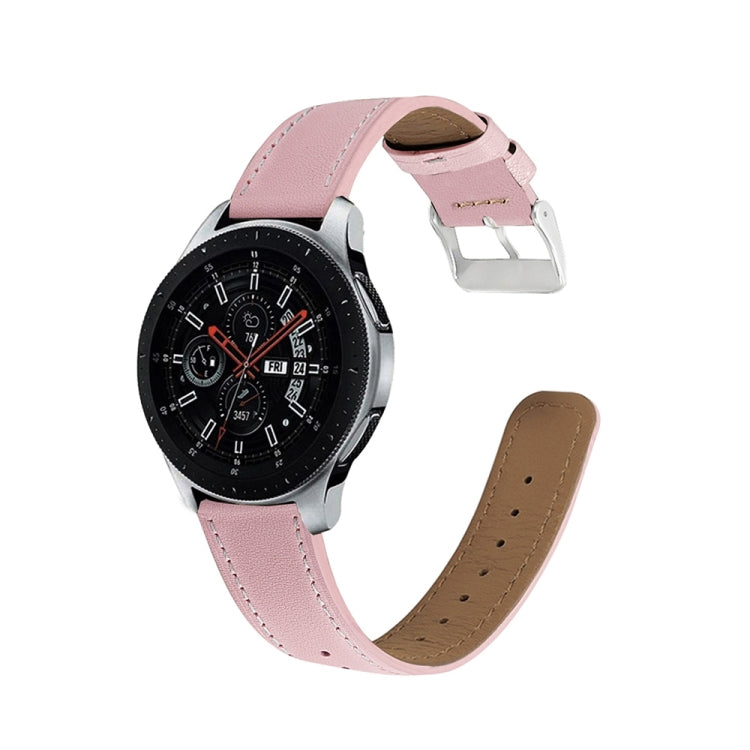 Bracelet de montre de remplacement en cuir véritable à queue ronde, For Samsung Galaxy Watch 3 41mm, For Samsung Galaxy Watch 3 45mm, For Samsung Galaxy Watch 42mm, For Samsung Galaxy Watch 46mm
