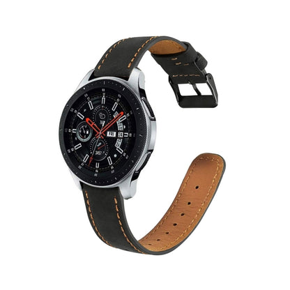 Bracelet de montre de remplacement en cuir véritable à queue ronde, For Samsung Galaxy Watch 3 41mm, For Samsung Galaxy Watch 3 45mm, For Samsung Galaxy Watch 42mm, For Samsung Galaxy Watch 46mm