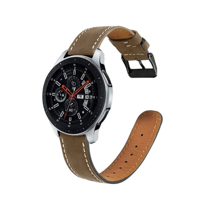 Bracelet de montre de remplacement en cuir véritable à queue ronde, For Samsung Galaxy Watch 3 41mm, For Samsung Galaxy Watch 3 45mm, For Samsung Galaxy Watch 42mm, For Samsung Galaxy Watch 46mm
