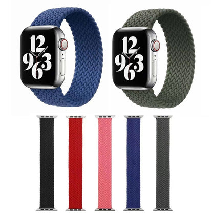 Bracelet de montre tissé en nylon à un tour pour Apple Watch Series 6 & SE & 5 & 4 40mm / 3 & 2 & 1 38mm, S, M, L