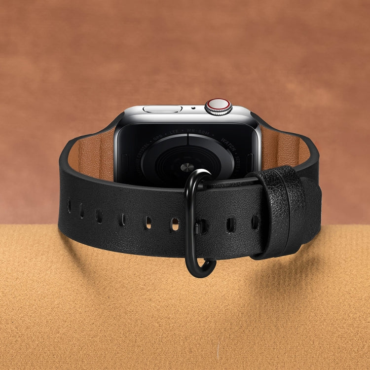 Bracelets de montre en cuir véritable de remplacement, For Apple Watch Series 7 45mm / 6 & SE & 5 & 4 44mm / 3 & 2 & 1 42mm, For Apple Watch Series 7 41mm / 6 & SE & 5 & 4 40mm / 3 & 2 & 1 38mm