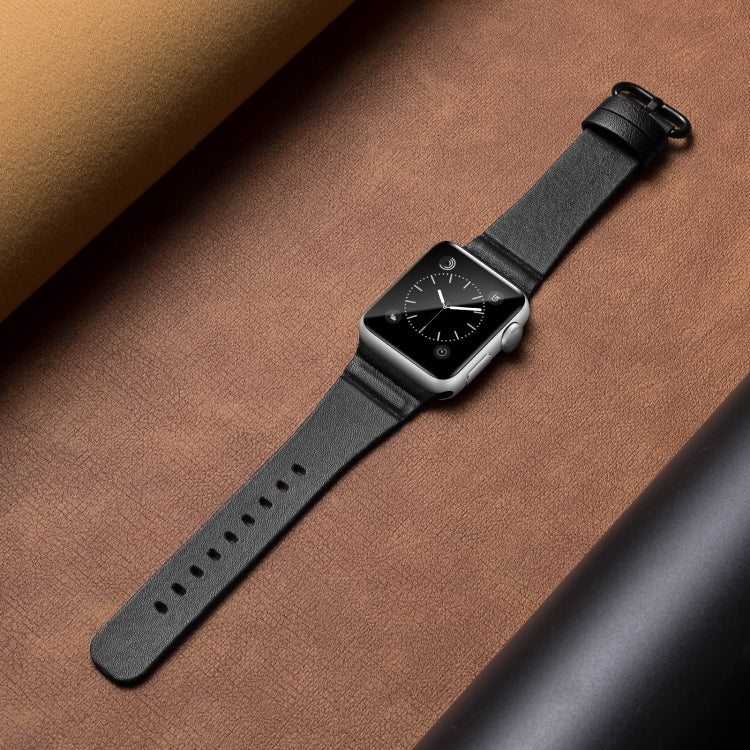 Bracelets de montre en cuir véritable de remplacement, For Apple Watch Series 7 45mm / 6 & SE & 5 & 4 44mm / 3 & 2 & 1 42mm, For Apple Watch Series 7 41mm / 6 & SE & 5 & 4 40mm / 3 & 2 & 1 38mm