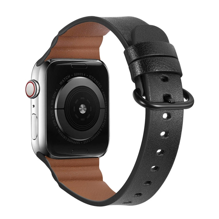 Bracelets de montre en cuir véritable de remplacement, For Apple Watch Series 7 45mm / 6 & SE & 5 & 4 44mm / 3 & 2 & 1 42mm, For Apple Watch Series 7 41mm / 6 & SE & 5 & 4 40mm / 3 & 2 & 1 38mm