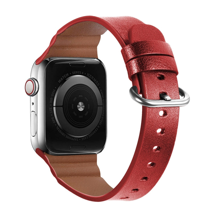 Bracelets de montre en cuir véritable de remplacement, For Apple Watch Series 7 45mm / 6 & SE & 5 & 4 44mm / 3 & 2 & 1 42mm, For Apple Watch Series 7 41mm / 6 & SE & 5 & 4 40mm / 3 & 2 & 1 38mm