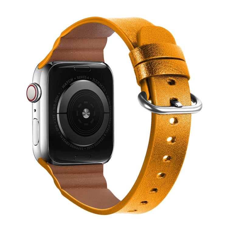 Bracelets de montre en cuir véritable de remplacement, For Apple Watch Series 7 45mm / 6 & SE & 5 & 4 44mm / 3 & 2 & 1 42mm, For Apple Watch Series 7 41mm / 6 & SE & 5 & 4 40mm / 3 & 2 & 1 38mm