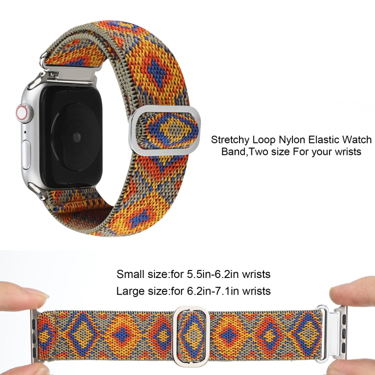 Bracelets de rechange en nylon élastique à boucle japonaise en métal, For Apple Watch Series 7 45mm / 6 & SE & 5 & 4 44mm / 3 & 2 & 1 42mm, For Apple Watch Series 8&7 41mm / SE 2&6&SE&5&4 40mm / 3&2&1 38mm                                               ...