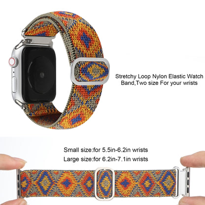 Bracelets de rechange en nylon élastique à boucle japonaise en métal, For Apple Watch Series 7 45mm / 6 & SE & 5 & 4 44mm / 3 & 2 & 1 42mm, For Apple Watch Series 8&7 41mm / SE 2&6&SE&5&4 40mm / 3&2&1 38mm                                               ...