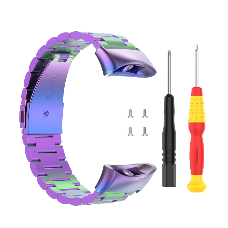 Pour Garmin Forerunner 45/45S/Swim 2 universel trois perles en acier inoxydable bracelet de remplacement bracelet de montre, For Garmin Forerunner 45 / 45S