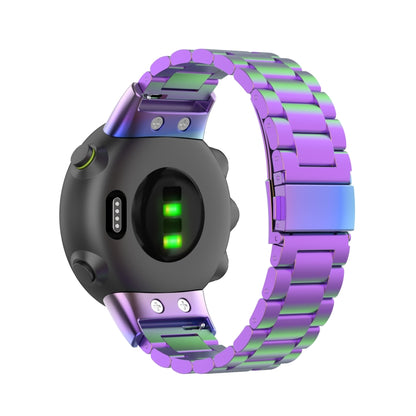 Pour Garmin Forerunner 45/45S/Swim 2 universel trois perles en acier inoxydable bracelet de remplacement bracelet de montre, For Garmin Forerunner 45 / 45S