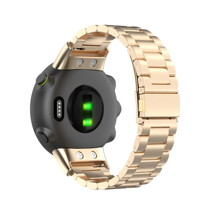 Pour Garmin Forerunner 45/45S/Swim 2 universel trois perles en acier inoxydable bracelet de remplacement bracelet de montre, For Garmin Forerunner 45 / 45S