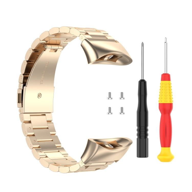 Pour Garmin Forerunner 45/45S/Swim 2 universel trois perles en acier inoxydable bracelet de remplacement bracelet de montre, For Garmin Forerunner 45 / 45S