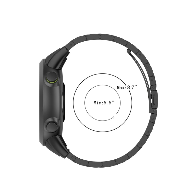 Pour Garmin Forerunner 45/45S/Swim 2 universel trois perles en acier inoxydable bracelet de remplacement bracelet de montre, For Garmin Forerunner 45 / 45S