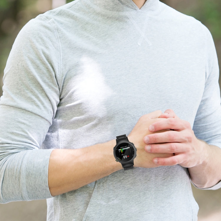 Pour Garmin Forerunner 45/45S/Swim 2 universel trois perles en acier inoxydable bracelet de remplacement bracelet de montre, For Garmin Forerunner 45 / 45S