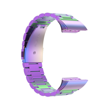 Pour Garmin Forerunner 35/30 Bracelet de montre de remplacement universel en acier inoxydable à trois perles, For Garmin Forerunner 35 / 30
