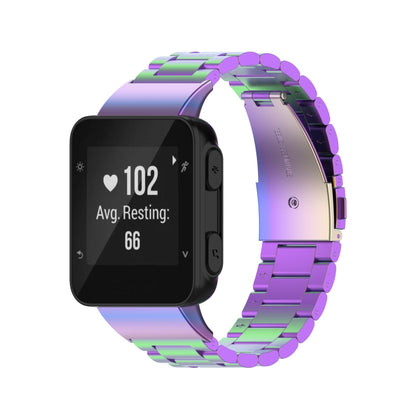 Pour Garmin Forerunner 35/30 Bracelet de montre de remplacement universel en acier inoxydable à trois perles, For Garmin Forerunner 35 / 30