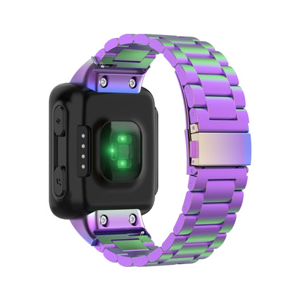 Pour Garmin Forerunner 35/30 Bracelet de montre de remplacement universel en acier inoxydable à trois perles, For Garmin Forerunner 35 / 30