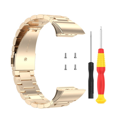 Pour Garmin Forerunner 35/30 Bracelet de montre de remplacement universel en acier inoxydable à trois perles, For Garmin Forerunner 35 / 30