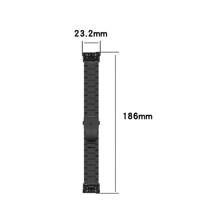 Pour Garmin Forerunner 35/30 Bracelet de montre de remplacement universel en acier inoxydable à trois perles, For Garmin Forerunner 35 / 30
