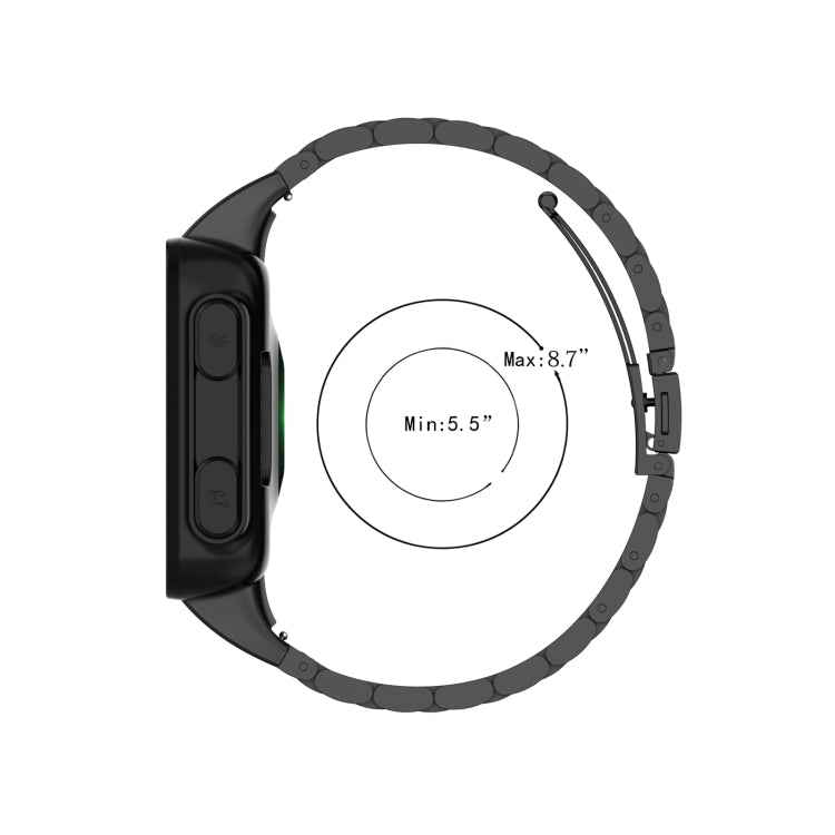 Pour Garmin Forerunner 35/30 Bracelet de montre de remplacement universel en acier inoxydable à trois perles, For Garmin Forerunner 35 / 30