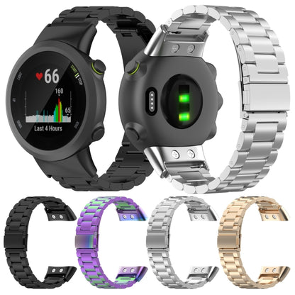 Pour Garmin Forerunner 35/30 Bracelet de montre de remplacement universel en acier inoxydable à trois perles, For Garmin Forerunner 35 / 30