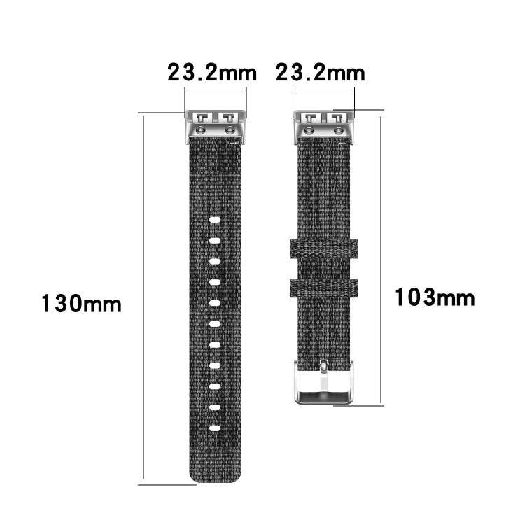 Bracelet de montre de remplacement universel en toile de nylon, For Garmin Forerunner 35 / 30