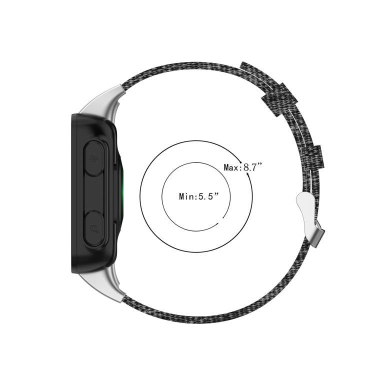 Bracelet de montre de remplacement universel en toile de nylon, For Garmin Forerunner 35 / 30