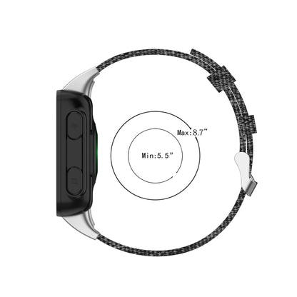 Bracelet de montre de remplacement universel en toile de nylon, For Garmin Forerunner 35 / 30