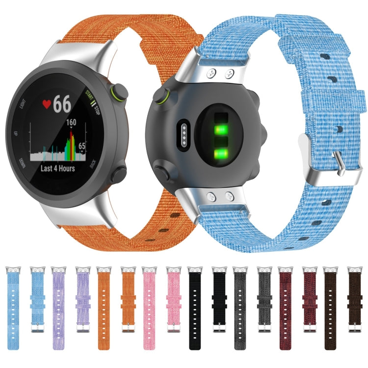 Bracelet de montre de remplacement universel en toile de nylon, For Garmin Forerunner 35 / 30