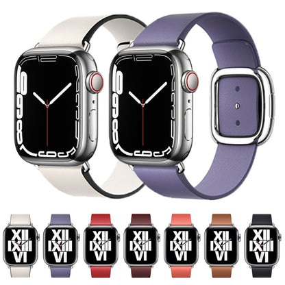 Bracelet de montre en cuir de style moderne pour Apple Watch Series 6 & SE & 5 & 4 40mm / 3 & 2 & 1 38mm, For Apple Watch 42mm / 41mm / 40mm / 38mm