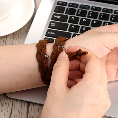 Bracelet de montre en cuir tissé à la main pour Apple Watch Series 6 & SE & 5 & 4 44mm / 3 & 2 & 1 42mm, For Apple Watch Ultra 49mm / Series 8&7 45mm / SE 2&6&SE&5&4 44mm / 3&2&1 42mm, For Apple Watch Series 7 45mm / 6 & SE & 5 & 4 44mm / 3 & 2 & 1 42mm