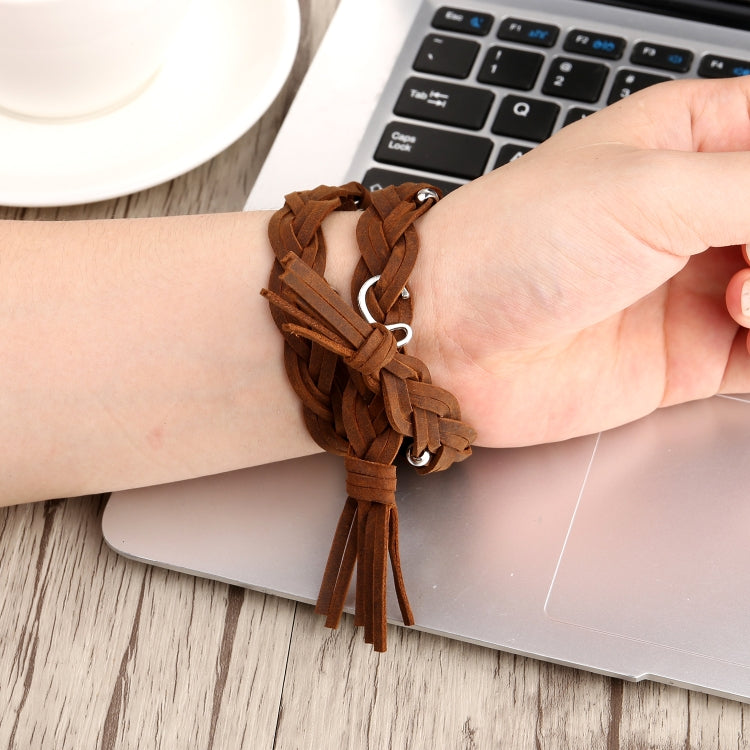 Bracelet de montre en cuir tissé à la main pour Apple Watch Series 6 & SE & 5 & 4 44mm / 3 & 2 & 1 42mm, For Apple Watch Ultra 49mm / Series 8&7 45mm / SE 2&6&SE&5&4 44mm / 3&2&1 42mm, For Apple Watch Series 7 45mm / 6 & SE & 5 & 4 44mm / 3 & 2 & 1 42mm