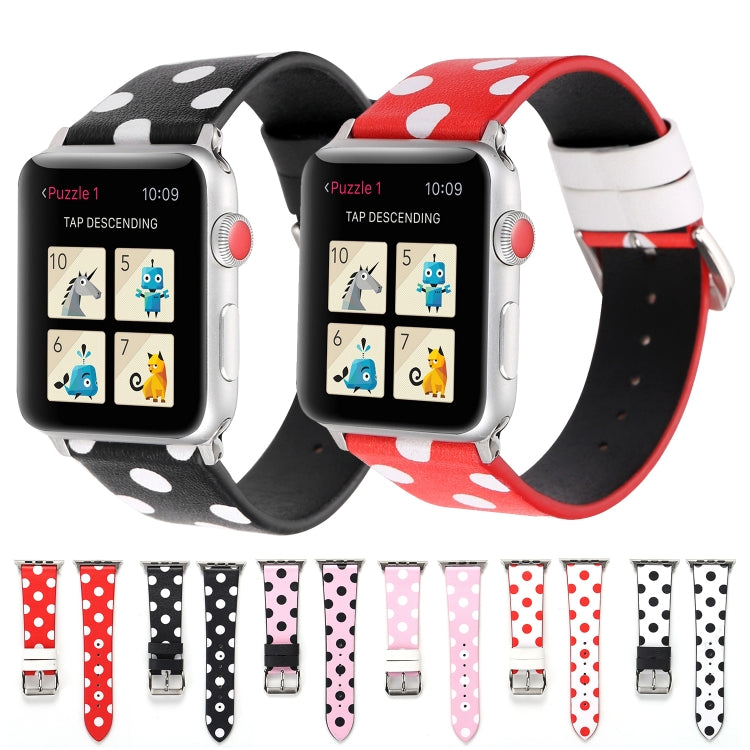 Bracelet de montre Fashion Dot Series pour Apple Watch Series 6 & SE & 5 & 4 40mm / 3 & 2 & 1 38mm, For Apple Watch Series 8&7 41mm / SE 2&6&SE&5&4 40mm / 3&2&1 38mm, For Apple Watch Series 7 41mm / 6 & SE & 5 & 4 40mm / 3 & 2 & 1 38mm