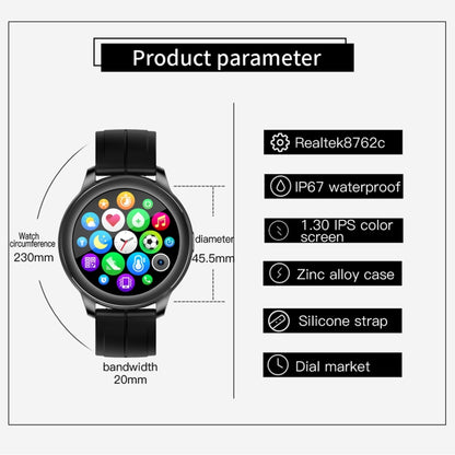 CF22 1,3 pouces IPS écran couleur IP67 montre intelligente étanche, prend en charge le moniteur de sommeil/moniteur de fréquence cardiaque/moniteur de pression artérielle