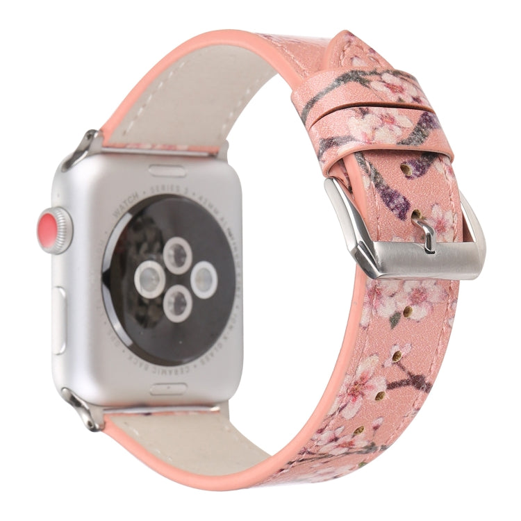 Bracelets de rechange en cuir de la série Plum pour Apple Watch Series 6 & SE & 5 & 4 40mm / 3 & 2 & 1 38mm, For Apple Watch Series 8&7 41mm / SE 2&6&SE&5&4 40mm / 3&2&1 38mm, For Apple Watch Series 7 41mm / 6 & SE & 5 & 4 40mm / 3 & 2 & 1 38mm