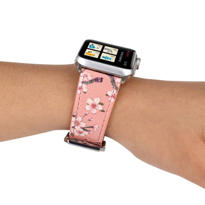 Bracelets de rechange en cuir de la série Plum pour Apple Watch Series 6 & SE & 5 & 4 40mm / 3 & 2 & 1 38mm, For Apple Watch Series 8&7 41mm / SE 2&6&SE&5&4 40mm / 3&2&1 38mm, For Apple Watch Series 7 41mm / 6 & SE & 5 & 4 40mm / 3 & 2 & 1 38mm