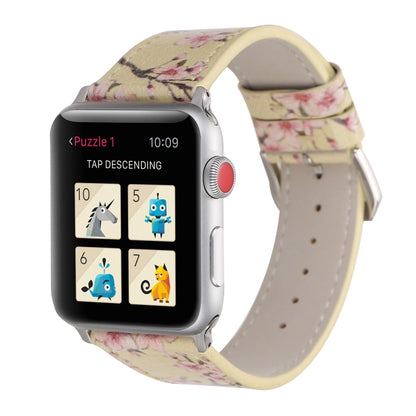 Bracelets de rechange en cuir de la série Plum pour Apple Watch Series 6 & SE & 5 & 4 40mm / 3 & 2 & 1 38mm, For Apple Watch Series 8&7 41mm / SE 2&6&SE&5&4 40mm / 3&2&1 38mm, For Apple Watch Series 7 41mm / 6 & SE & 5 & 4 40mm / 3 & 2 & 1 38mm