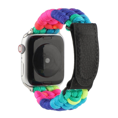 Bracelet de montre arc-en-ciel avec cordon parapluie pour Apple Watch Series 6 & SE & 5 & 4 40mm / 3 & 2 & 1 38mm, For Apple Watch Series 8&7 41mm / SE 2&6&SE&5&4 40mm / 3&2&1 38mm, For Apple Watch Series 7 41mm / 6 & SE & 5 & 4 40mm / 3 & 2 & 1 38mm