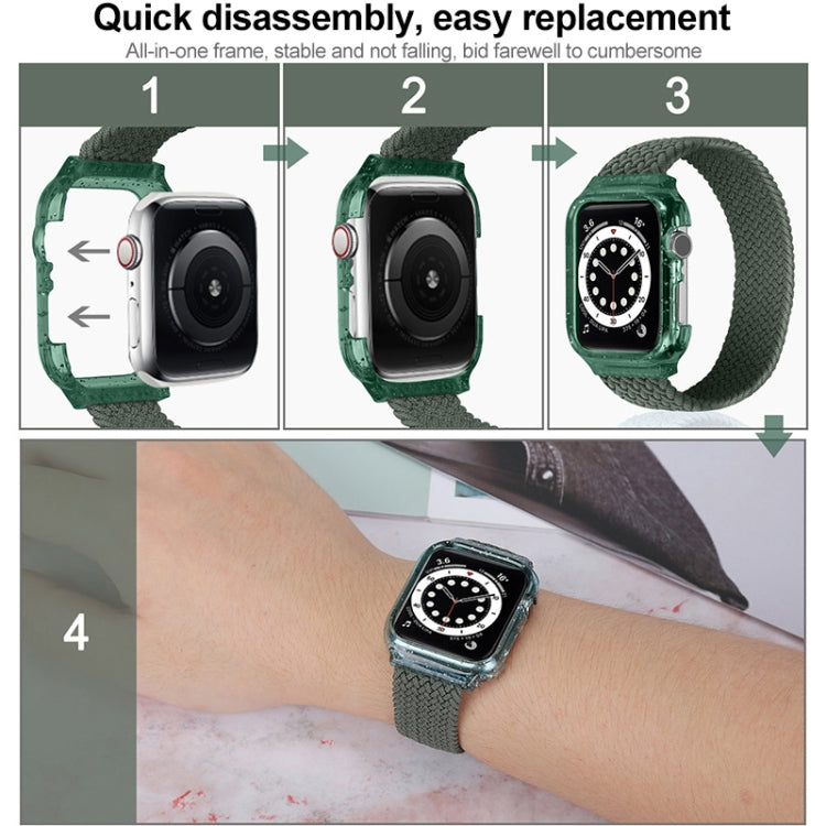 Bracelets de montre de remplacement Weave avec cadre pour Apple Watch Series 6 & SE & 5 & 4 44mm / 3 & 2 & 1 42mm, 128mm, 135mm, 140mm, 145mm, 150mm, 155mm, 160mm, 165mm