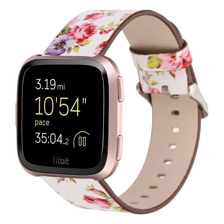 Pour Fitbit Versa 1/2 bracelet de montre de remplacement de motif de fleur