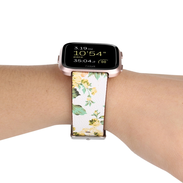 Pour Fitbit Versa 1/2 bracelet de montre de remplacement de motif de fleur