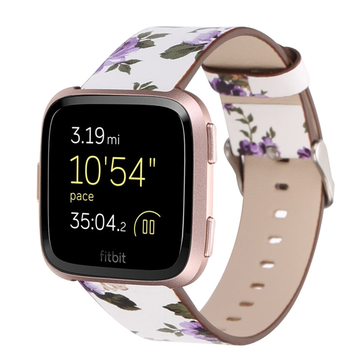 Pour Fitbit Versa 1/2 bracelet de montre de remplacement de motif de fleur