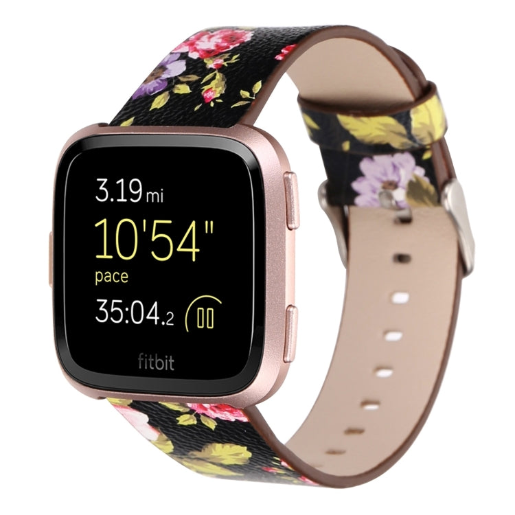 Pour Fitbit Versa 1/2 bracelet de montre de remplacement de motif de fleur