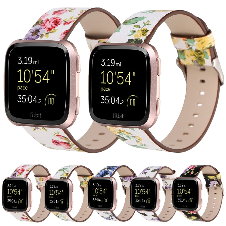 Pour Fitbit Versa 1/2 bracelet de montre de remplacement de motif de fleur