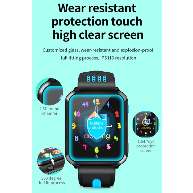 H1(1+8) 1,54 pouces Full-fit Screen Dual Cameras Smart Phone Watch, Prise en charge de la carte SIM / Suivi GPS / Trajectoire en temps réel / Surveillance de la température
