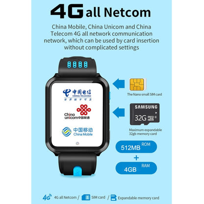 H1(1+8) 1,54 pouces Full-fit Screen Dual Cameras Smart Phone Watch, Prise en charge de la carte SIM / Suivi GPS / Trajectoire en temps réel / Surveillance de la température