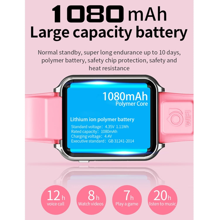 H1(1+8) 1,54 pouces Full-fit Screen Dual Cameras Smart Phone Watch, Prise en charge de la carte SIM / Suivi GPS / Trajectoire en temps réel / Surveillance de la température