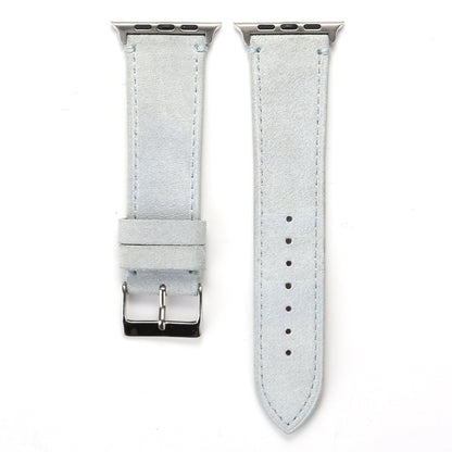 Bracelet de montre en cuir véritable givré pour Apple Watch Series 6 & SE & 5 & 4 44mm / 3 & 2 & 1 42mm, For Apple Watch Series 7 45mm / 6 & SE & 5 & 4 44mm / 3 & 2 & 1 42mm