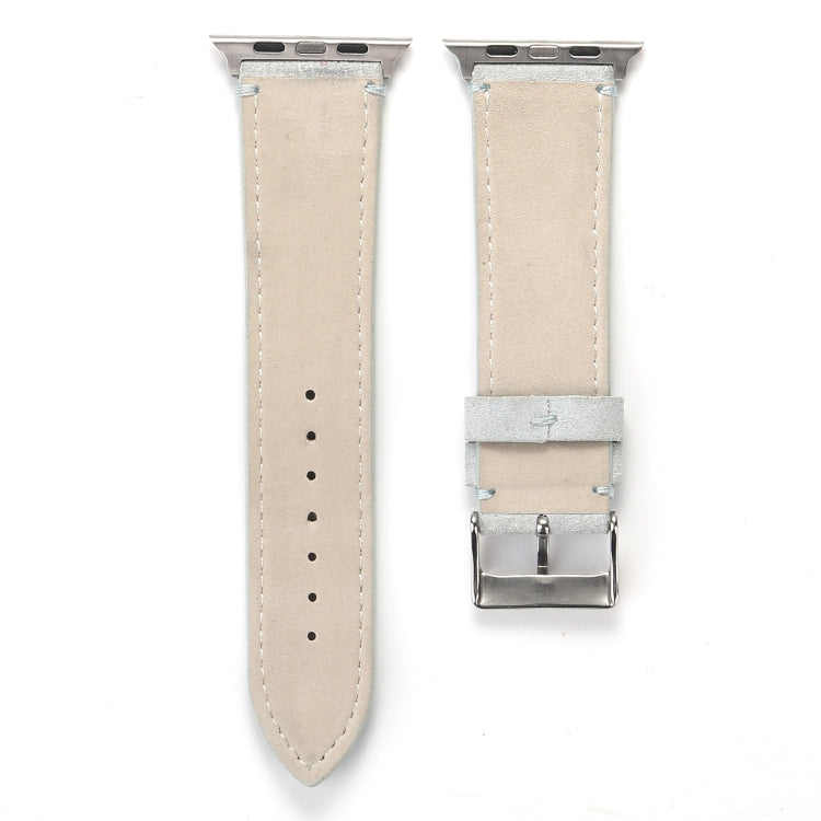 Bracelet de montre en cuir véritable givré pour Apple Watch Series 6 & SE & 5 & 4 44mm / 3 & 2 & 1 42mm, For Apple Watch Series 7 45mm / 6 & SE & 5 & 4 44mm / 3 & 2 & 1 42mm